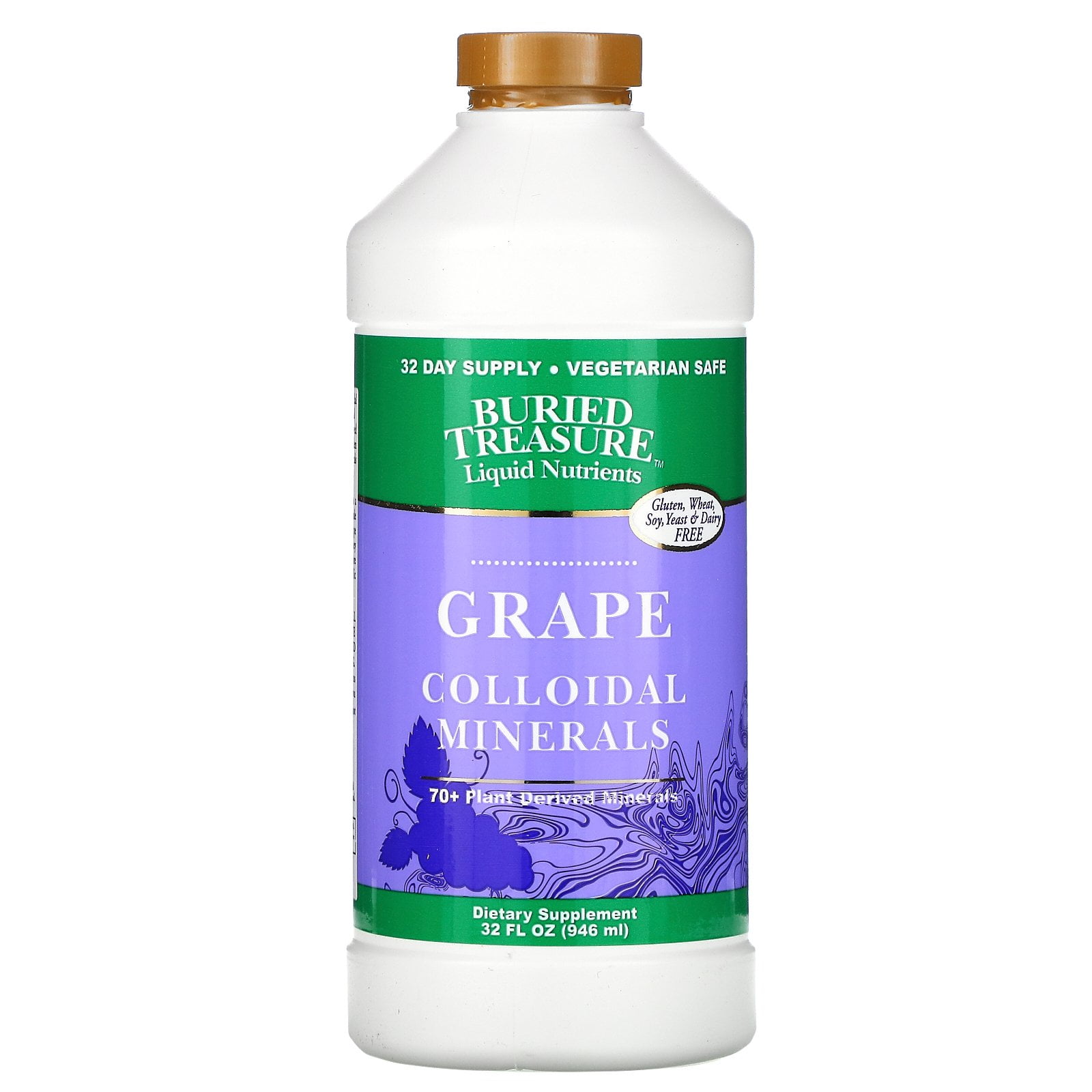 (Pack 1) Buried Treasure, Liquid Nutrients, Colloidal Minerals, Grape
