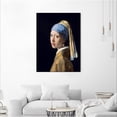 thumbnail image 3 of Giant Art Canvas  24x32 Girl with a Pearl Earring (1665) Framed in Multi-Color, 3 of 3