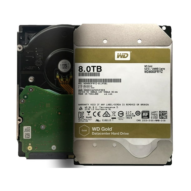 Western Digital WD Gold WD8003FRYZ 8TB 7200 RPM SATA 6 Gb/s 256MB Cache 3.5 Inch Datacenter Hard Drive (Used)- 3 Years Warranty