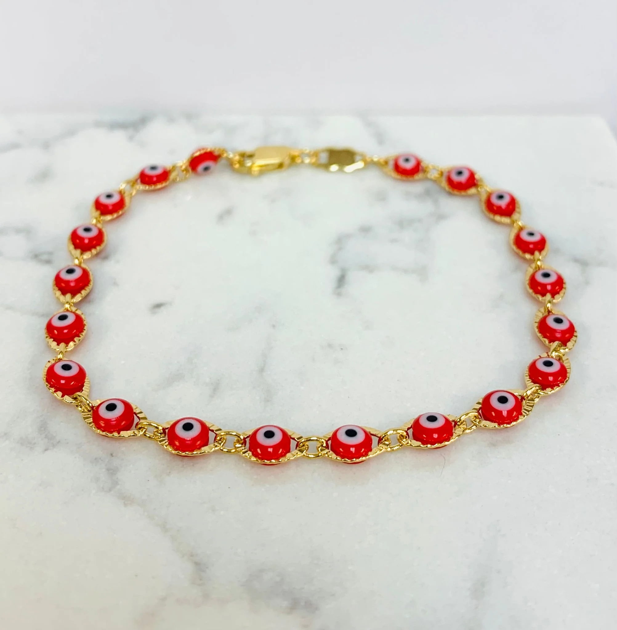 Red String Evil Eye Bracelet, Gold-filled, Waterproof, Mal De Ojo, Hilo  Rojo