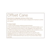 Equate Offset Aluminum Cane, Bronze