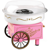 Cotton Candy Machine, Cotton Candy Maker for Kids with Candy Spoon and 10 Candy Sticks, Christmas, Pink