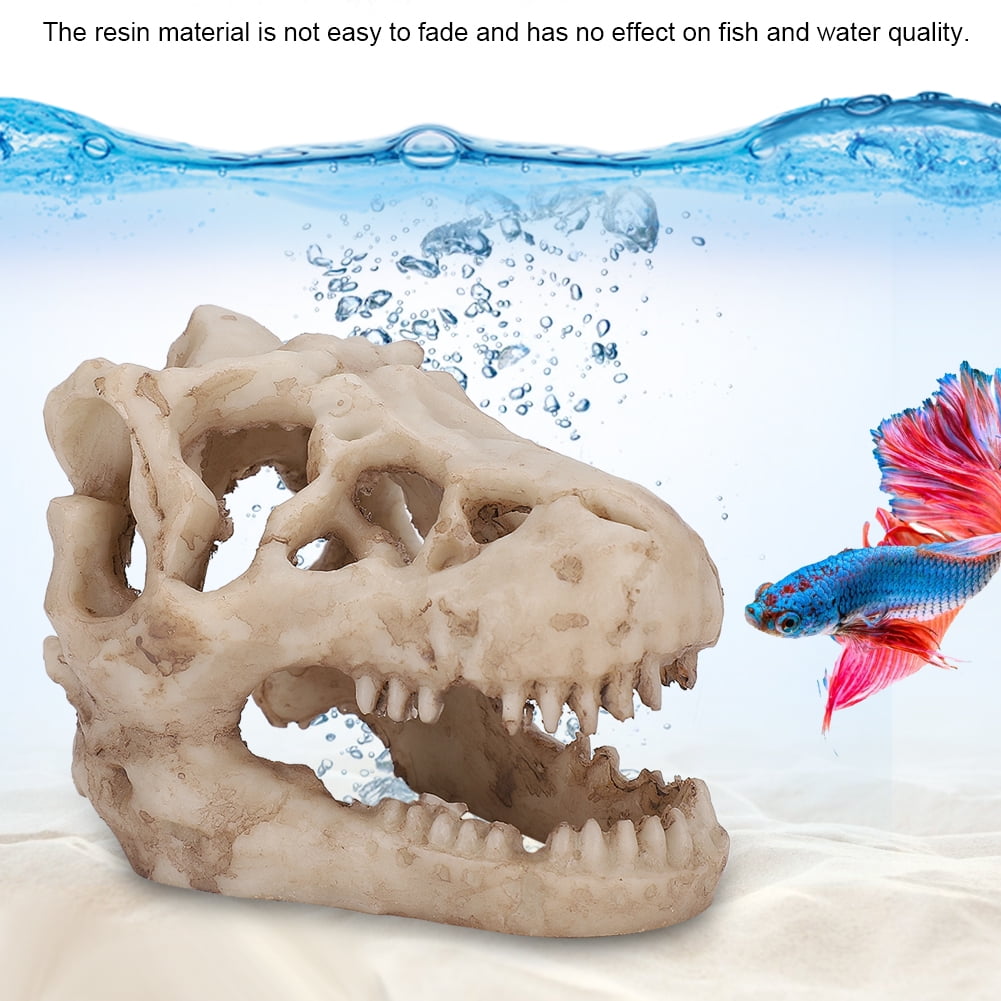 ESTINK Fish Tank Skull Ornament,Aquarium Fish Tank Decor Artificial