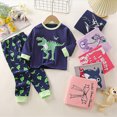 thumbnail image 4 of TOWED22 Toddler Pajamas Cotton Kids Pajamas for Boys Girls Long Sleeve Set 2 Piece Snug Fit Pjs Set 6-12 Months 12-24 Months 2t 3t 4t 5t 6t 7t 8t 9t Children,Red,2-3 Y, 4 of 4