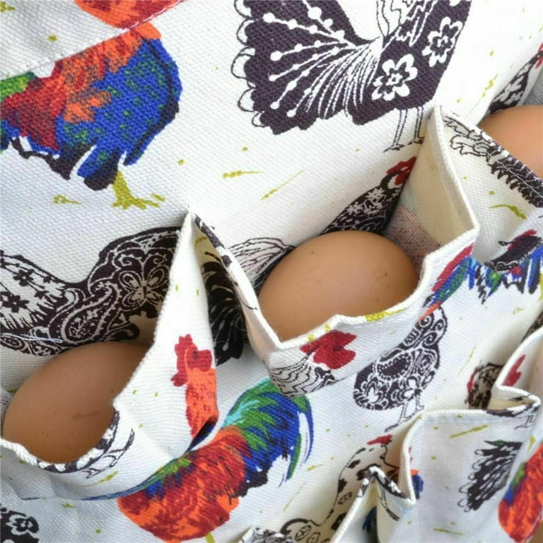 Chicken Egg Collecting Apron Hen Duck Goose Egg Holder Aprons Chicken Egg  Apron for Fresh Egg Adjustable Gathering Apron with Pockets for Hen Duck
