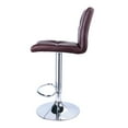 thumbnail image 5 of Leopard Square Back Diagonal Line Adjustable Spin Counter Bar Stool,Set of 2,Brown, 5 of 6