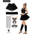thumbnail image 4 of 70s 80s Fancy Dress Costumes Accessories Set ,6 in 1 Adult Fancy Tutu Skirt Set for Cosplay Party Theme Party, 4 of 6