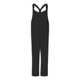 thumbnail image 3 of Cuoff Jumpsuits for Women Fashion Retro Bohemian Art Loose Casual Large Linen Suspender Pants Romper Black 4XL, 3 of 5