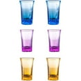 thumbnail image 1 of 6Pcs Colored Shot Glass Set, 2 oz Heavy Base Tall Glass Set, Clear Shot Glasses Bulk, 1 of 4