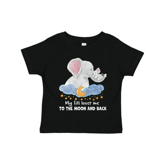 Inktastic My Titi Loves Me to the Moon and Back Elephant Family Boys or Girls Toddler T-Shirt