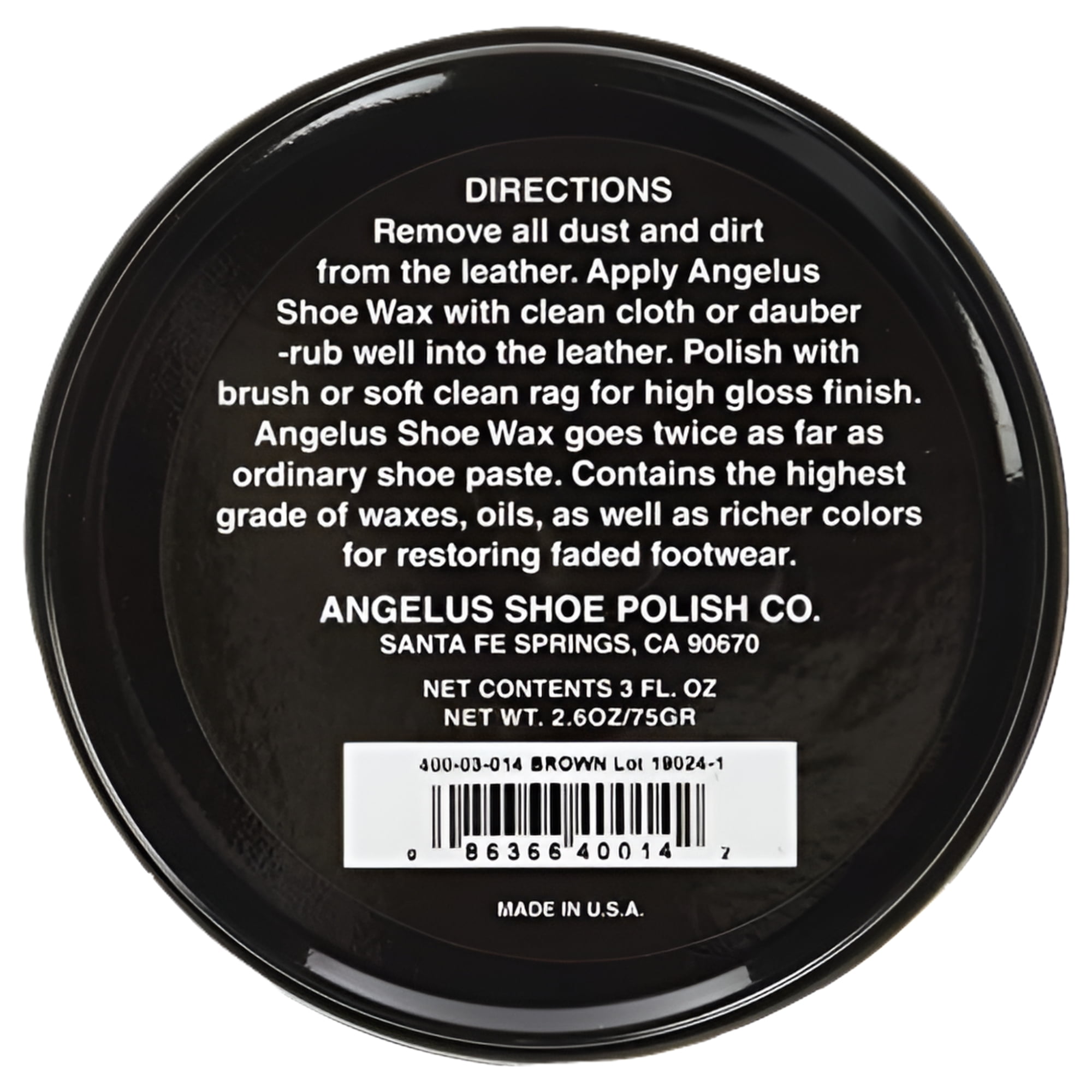 Angelus Shoe Wax Polish Black, Brown, Neutral Variety 3 Pack