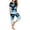 Blue, variant on Womens Pajama Sets Plus Size,Women's Short Sleeve Sleepshirt And Pants Sets Loungewear Pajamas With Pockets on Clearance