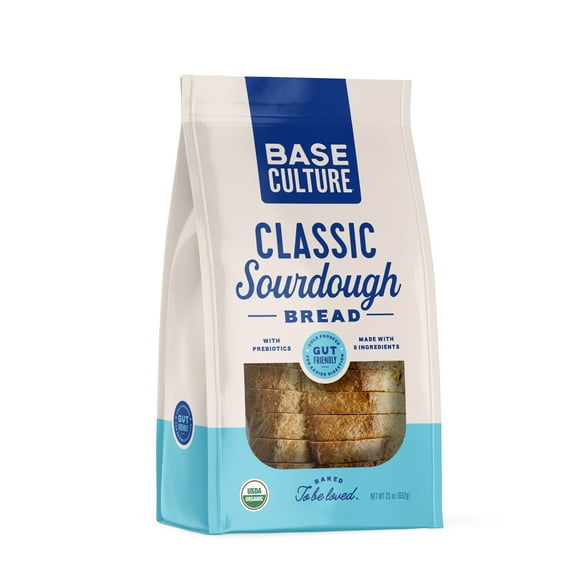 BASE CULTURE ORGANIC CLASSIC SOURDOUGH BREAD 23oz, Shelf Stable