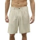 thumbnail image 1 of Lucakuins - Pantalones cortos de lino y algodón para hombre, informales, de corte clásico, con cordón frontal plano, pantalones cortos de playa de verano con bolsillos Lucakuins moda, 1 of 5