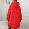 thumbnail image 4 of Women Winter Hooded Long Puffer Jacket Warm Lightweight Down Coat Water Resistant Packable Winter Outerwear, 4 of 4