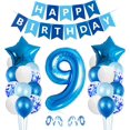 thumbnail image 1 of Globo De Cumpleaños Para Niño De 9 Años, Decoraciones De Cumpleaños Azules De 9 Años, Globos De Cumpleaños Número 9, Globos De Confeti De Látex Suministros De Decoración Para Fiestas De Bautizo De Cum, 1 of 5