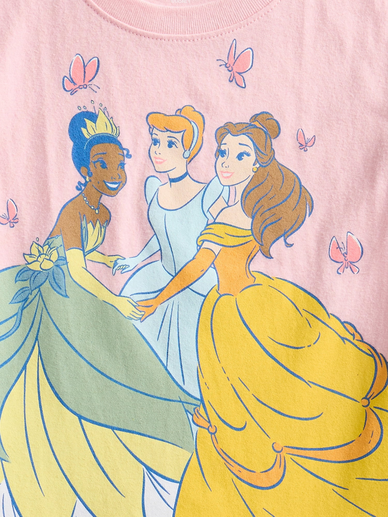 Disney Princess Toddler Graphic Crewneck Tee with Short Sleeves, Sizes 12M-5T