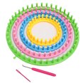 thumbnail image 3 of 4pcs Round Knitting Loom Set Plastic Scraf Hat Bags Maker Craft Knit Loom Tools Kit Random Color, 3 of 7