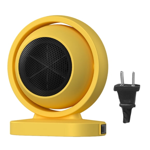 Calentador de espacio Control inteligente Anti sobrecalentamiento Ahorro de energía Bajo ruido Calentador de escritorio portátil Ventilador Amarillo Enchufe CN 220V