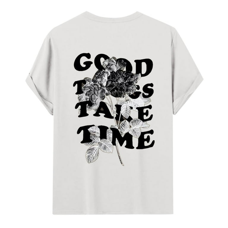 NOLDARES Vintage Graphic Tees for Men Oversized Floral Letter