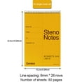 2 Packs Stationery,Steno Pads Top Binding Ruled White Paper Natural Board Cover Notebooks Ideal