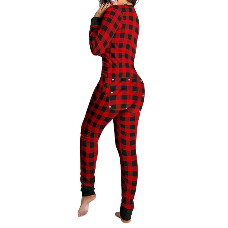 Pajama With Open Butt Flap Sexy Sleep Suit Snowy 