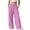 Hot Pink, variant on StSilkitty Wide Leg Pants for Girls Cotton Solid Color Mid Waist Elastic Drawstring Baggy Trousers with Pockets