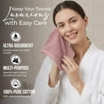 thumbnail image 4 of RIVERSIDE 24 Pack Luxury Washcloths 12x12 with Soft Cotton 400 GSM Quick Dry and Absorbent for Face & Body - Dusky Pink, 4 of 9