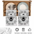 thumbnail image 5 of Vintage Bees Crowns Kitchen Towels Set of 4, Retro Leaves Rings Gray Wooden Absorbent Dish Towels for Kitchen, Microfiber Hand Towel, Quick Drying Tea Towel for Cleaning Decorative Dishcloths, 5 of 7