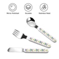 thumbnail image 3 of Rateoe Rainbow Llama for Stainless Steel Kids Silverware Set - Child and Toddler Safe Flatware - Children's Knife, Fork And Spoon Set, 3 of 8