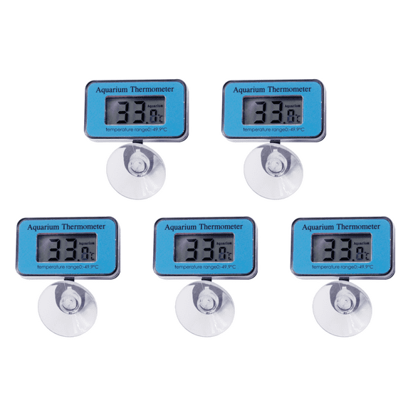 Peggybuy LCD Digital Fish Tank Aquarium Suction Submersible Thermometer Temp Meter