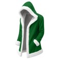 thumbnail image 5 of Unisex Casual Plush Collar Hooded Jacket - Fashionable Long Sleeve Solid Color Outerwear (Dark Green, L), 5 of 5