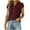Wine, variant on WREESH Women's Henley Shirt Casual Tops with Solid Blouses and Button Short Sleeve V-Neck T-Shirt in Solid Color Gray