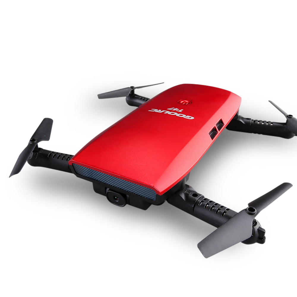 GoolRC T33 WiFi FPV 720P HD Camera Quadcopter Foldable G-Sensor Mini RC Selfie Pocket Drone Height Hold One 2 Batteries 