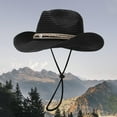 thumbnail image 2 of Summer Holiday Panama Style Sun Hat for Women Men Adjustable Brim Shapeable Outdoor Beach Travel Sun Hat, 2 of 3