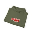thumbnail image 3 of Seventies Logo Enjoi Skateboard 2000 Mullen Johnson Vintage Classic Hoodie Print - 3XL / Military Green, 3 of 5