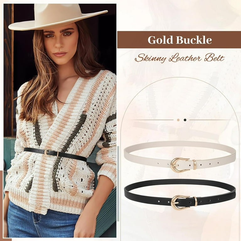 Ladies thin gold belt deals