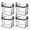 4Pcs, variant on Medium Black Thick Plastic Storage Bag, Zipper Handle Moving Tote, Heavy Duty Travel Packing Organizer for Clothes Dorm Closet, Waterproof