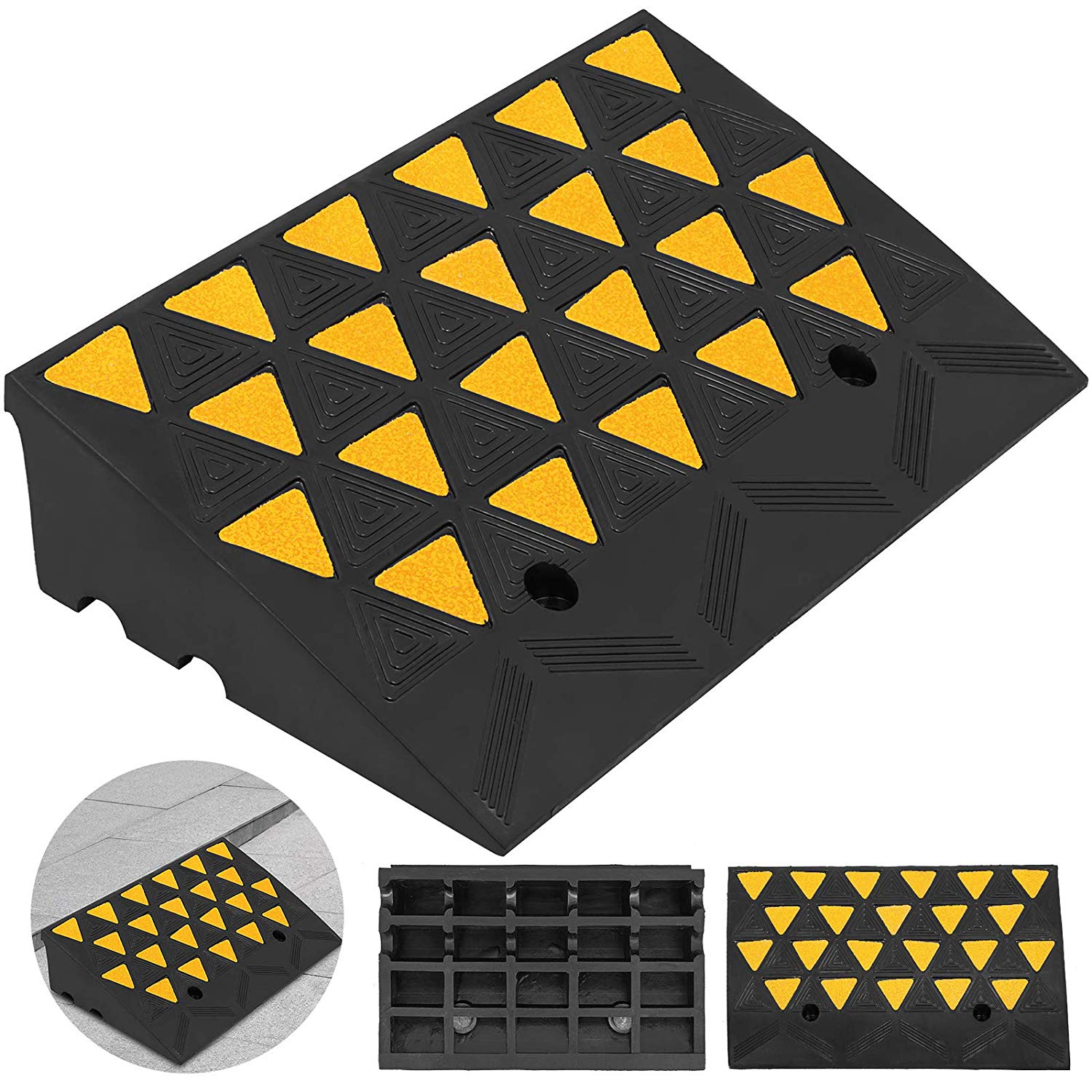 VEVOR Curb Ramp 231/2" Wide 6" High Rubber Curb Ramp Heavy Duty 5 Ton