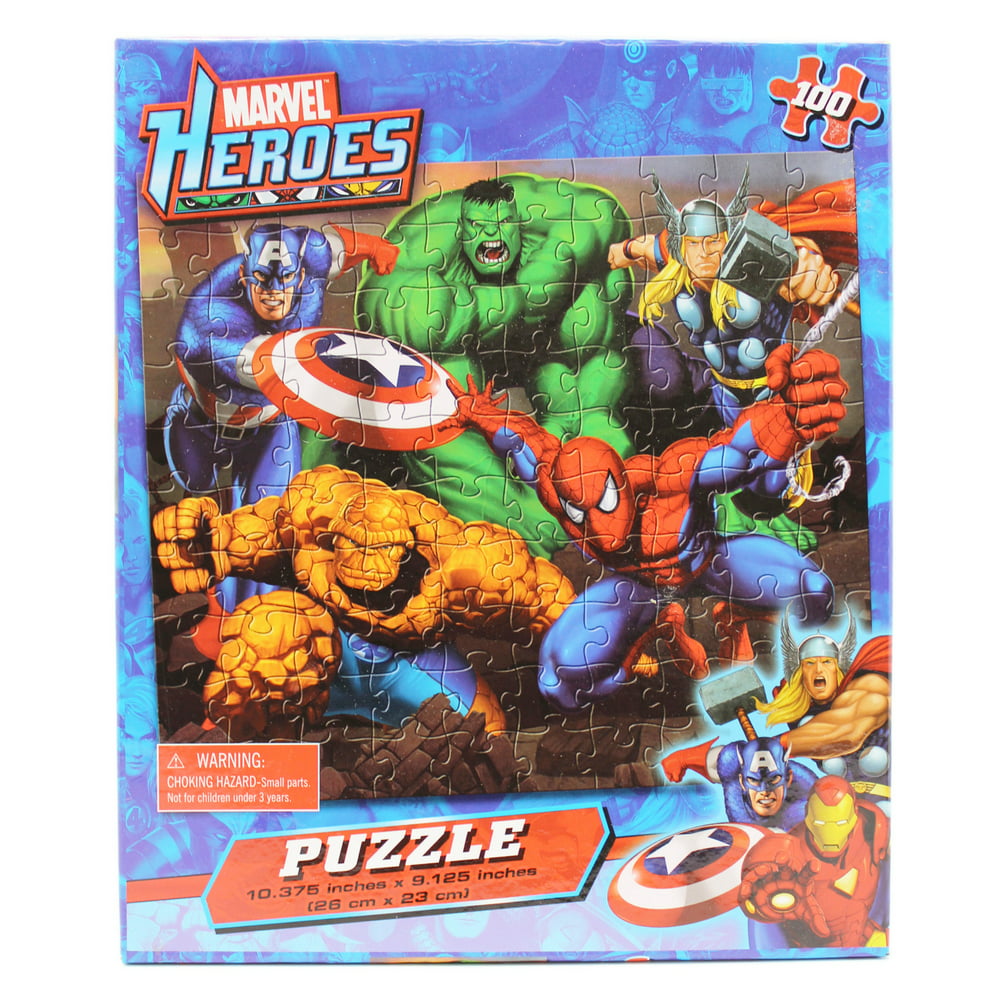 Marvel Heroes the Thing, SpiderMan, Hulk, Thor, and Cap