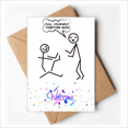 thumbnail image 1 of Line Man Body Joint Leg Art Deco Fashion Welcome Back Greeting Cards Envelopes Blank, 1 of 3
