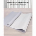 thumbnail image 3 of Leather Desk Mat, Desk Matt for Desktop, Large PU Leather Desk Pad, Waterproof Desk Pad Mat, Office Supplies for Women Men (23.6" x 15.8", Light Gray), 3 of 8