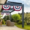 thumbnail image 5 of Fridja American Flag Patriotic Half Fan Banner Flag Memorial Day Party Decor, 5 of 7