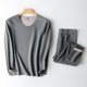 thumbnail image 1 of Conjunto de ropa interior térmica de otoño e invierno para mujer, superficie AB colorida esmerilada, ropa de otoño para hombre y pantalones, línea de ropa abrigada, pantalones, 1 of 5