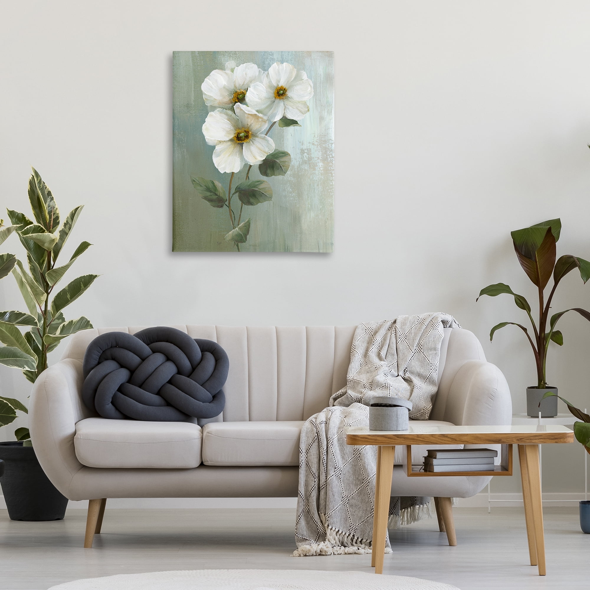 Stupell Industries Apple Blossom Sprigs Plants & Flowers Painting Wrapped Canvas Art Print Wall Art, 30 x 40