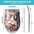 thumbnail image 5 of 12oz Stainless Steel Insulated Wine Tumbler with Lid and Straw – Double Wall Vacuum Mug for Hot & Cold Drinks, 304 Steel Interior, Sweat-Free Design, 5 of 5