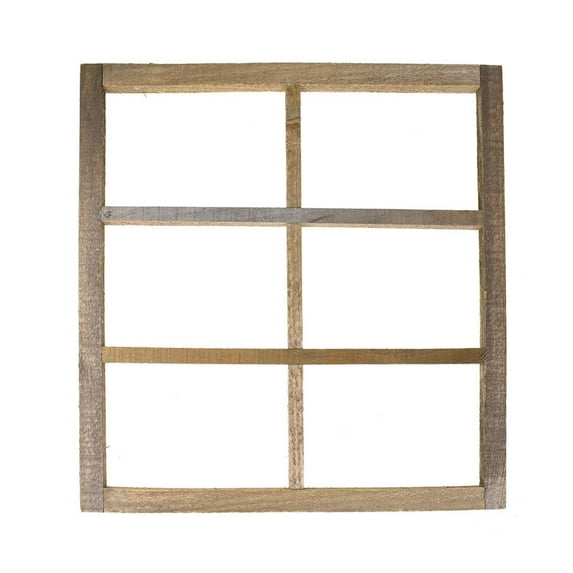 Miniature Wooden Six Panel Window Frame, 22-Inch