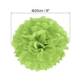 thumbnail image 2 of Uxcell 8" Pom Poms de Papel Flores Bola Decoración de Boda Fiesta, Verde Lima 5 Paquete, 2 of 6