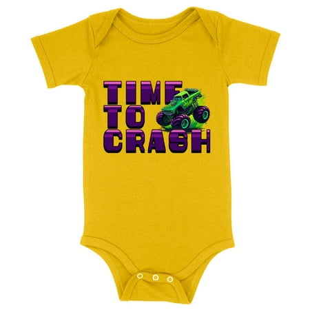 

Monster Truck Baby Jersey Onesie - Cool Baby Bodysuit - Printed Baby One-Piece