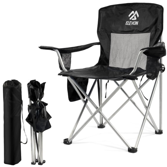 BalanceFrom Folding Camp Chair,Portable Outdoor Chair,with Cup Holder & Carrying Bag,for Camping, Beach, Fishing, and Sports Events